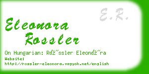 eleonora rossler business card